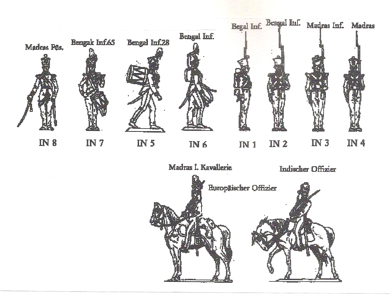 IN1-10 Madras & Bengal Troops 1845